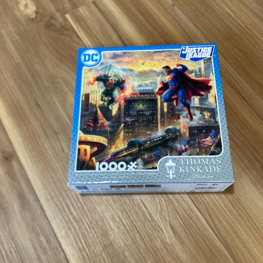 Thomas Kinkade DC VS Justice League 1000 Piece Puzzle Super Man and Doomsday